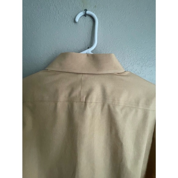 Jos A Bank 17-34 Travelers Collection Dress Shirt Yellow - Picture 8 of 11